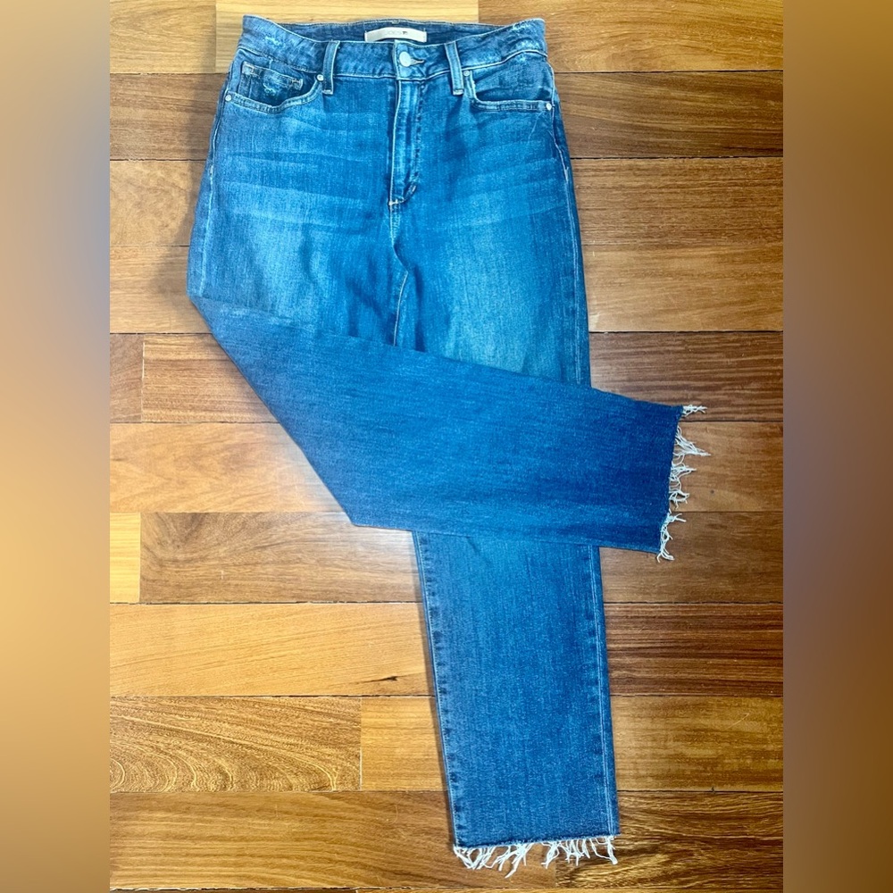 Joe's Jeans Hi Rise Straight Crop Jeans with Raw Hem